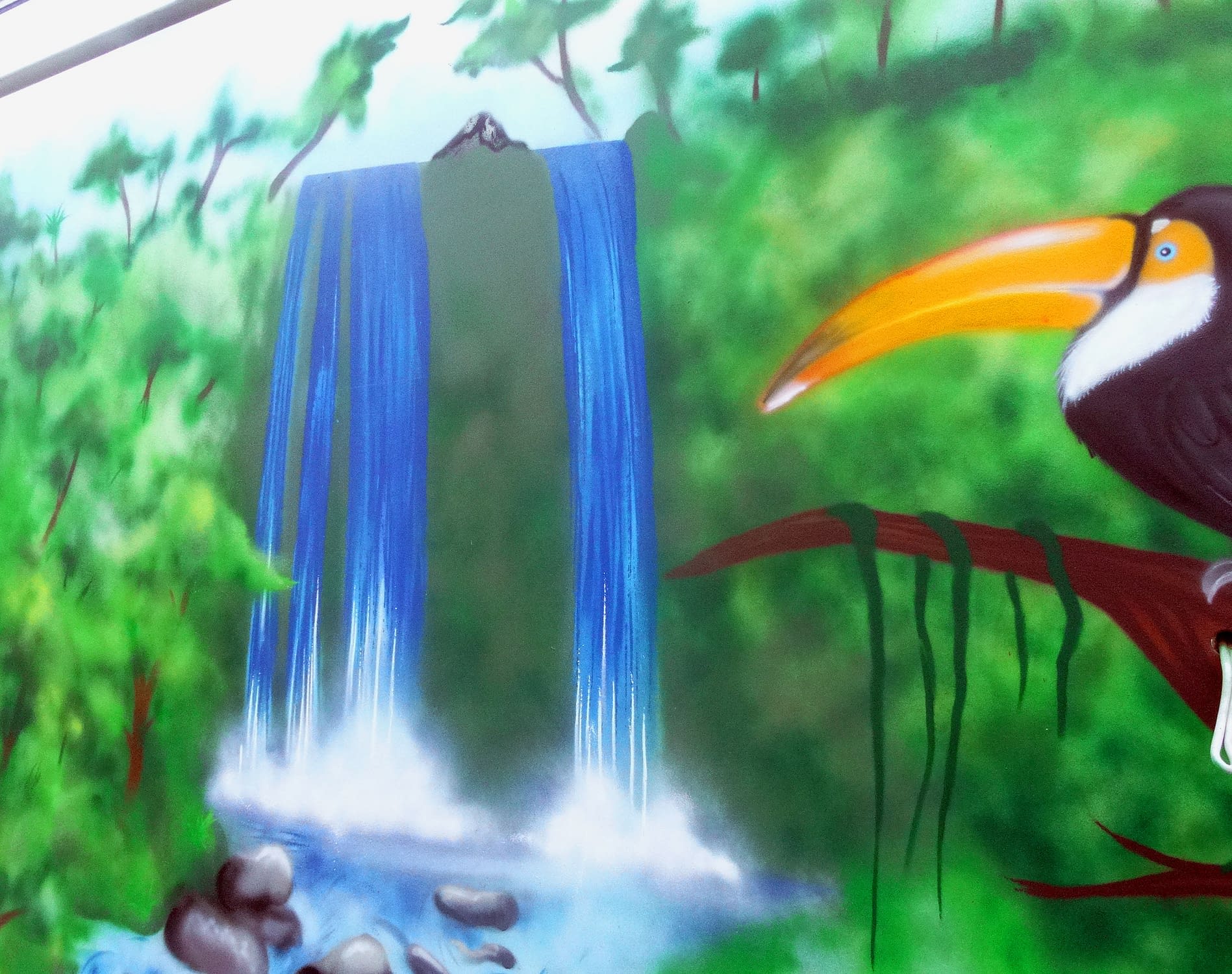 Graffiti mit Dschungelmotiven - BunteWaende.de