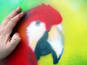 Graffiti mit Dschungelmotiven - BunteWaende.de