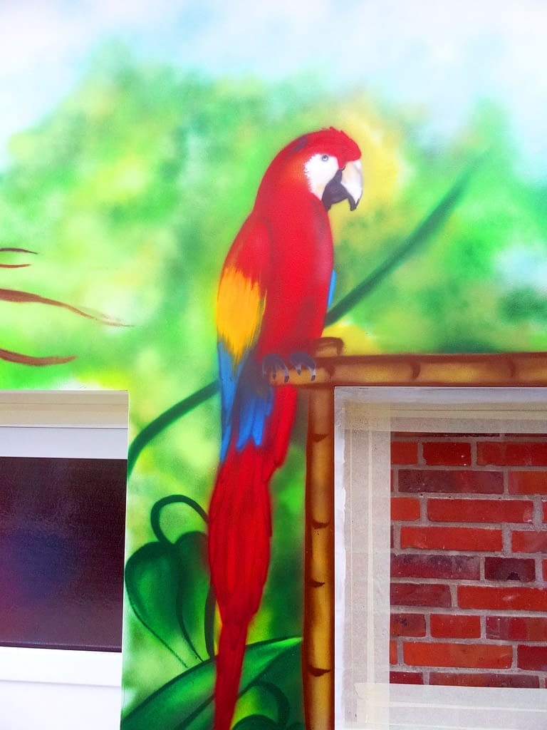 Graffiti mit Dschungelmotiven - BunteWaende.de